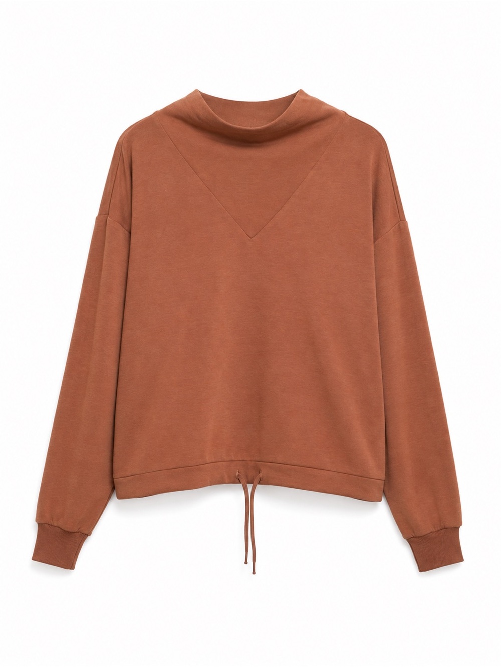 Varley Betsy Sweat DoubleSoft Cowl Neck Pullover Antler Brown Small